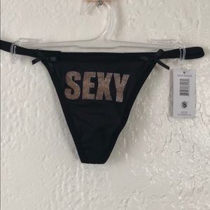 NWT Sexy Sparkle Black G String.